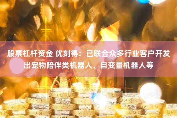 股票杠杆资金 优刻得:已联合众多行业客户开发出宠物陪伴类机器人、自变量机器人等